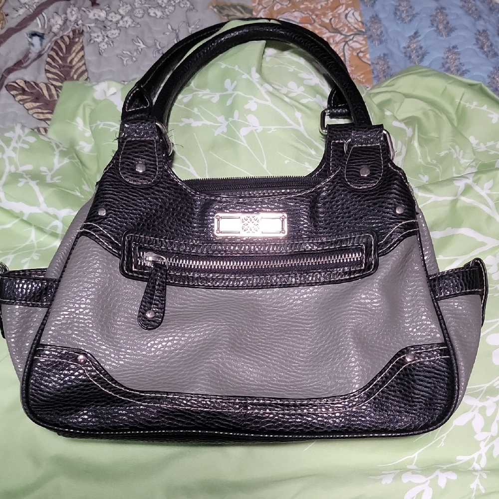 Elegant Black and Gray Women's Handbag